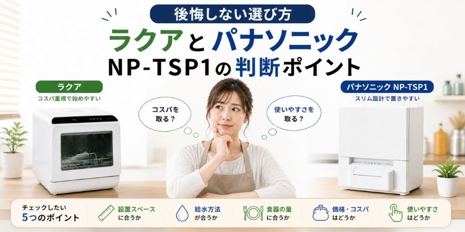 食洗機 選び方 ラクア パナソニック NP-TSP1 比較
