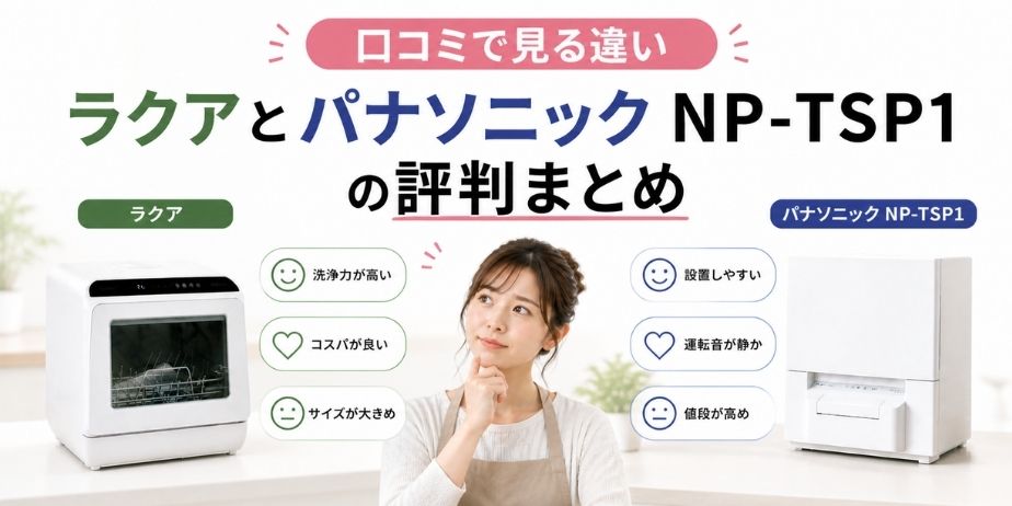 食洗機 口コミ 比較 ラクア パナソニック NP-TSP1 評判